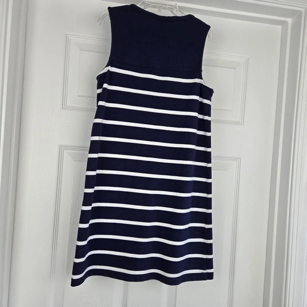 Vineyard Vines For Target Girls Nautical Navy Blue Tank Striped Dress Size M 7/8
